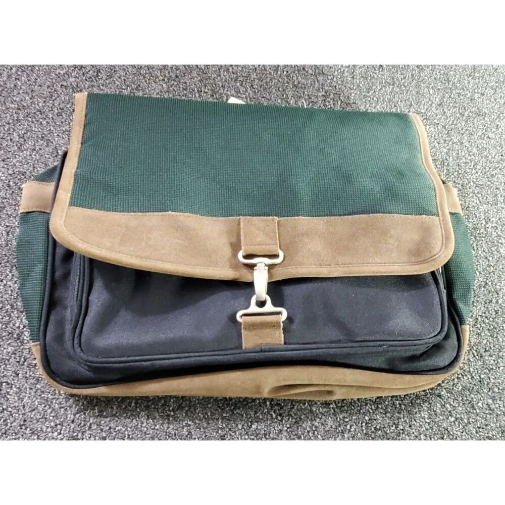 Urban Casual Portfolio Flap Over Laptop Bag Briefcase Suede Trim No Strap NWT